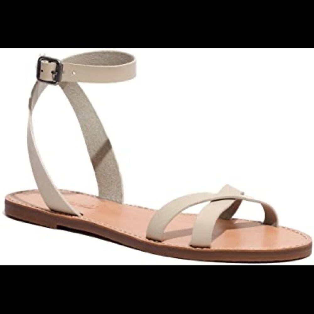 Like New Madewell Boardwalk Ankle Strap Sandals - Picture 2 of 2